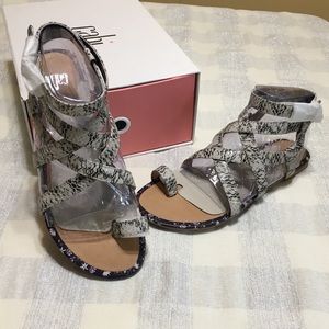CAbi Athena Python gladiator sandals size 8 #6002